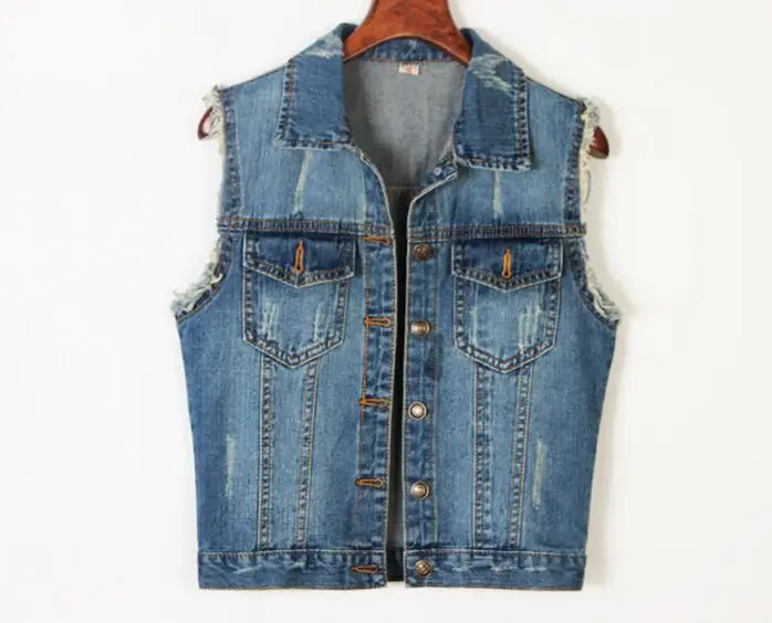 

S-2XL Hot / Spring Women New Fashion H no trimming cowboy short fashion sleeveless jacket