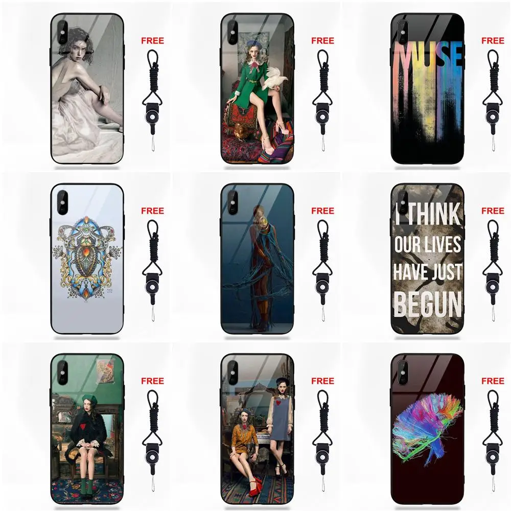 Vvcqod Muse Красочные для Apple IPhone X XS Max XR 5 5C 5S SE 6 S 7 8 плюс мягкая TPU оправа закаленное