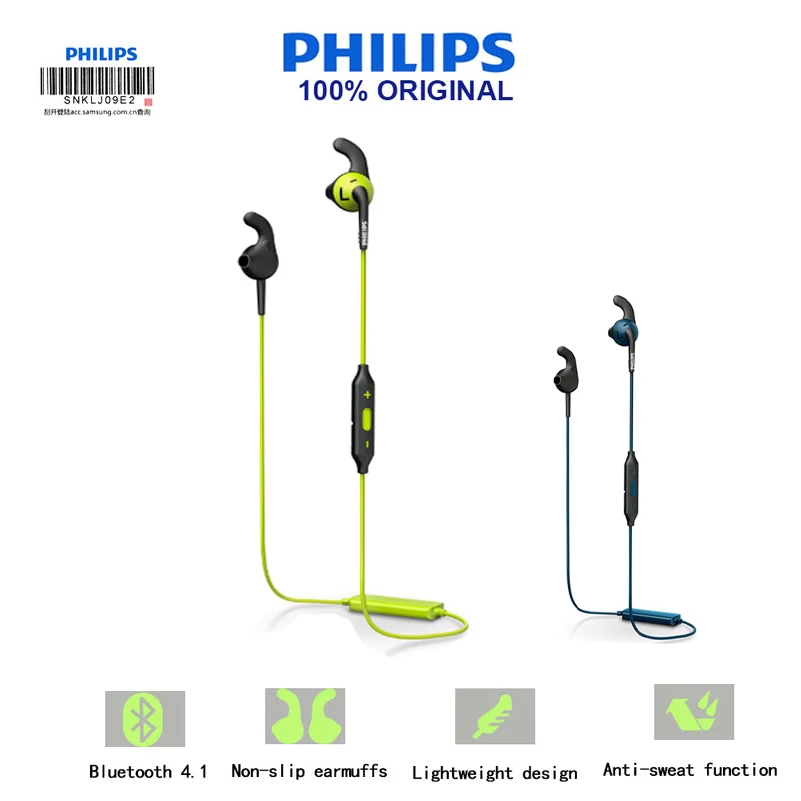 Оригинальные Беспроводные Наушники Philips Shq6500 с шейным ободом Bluetooth наушники