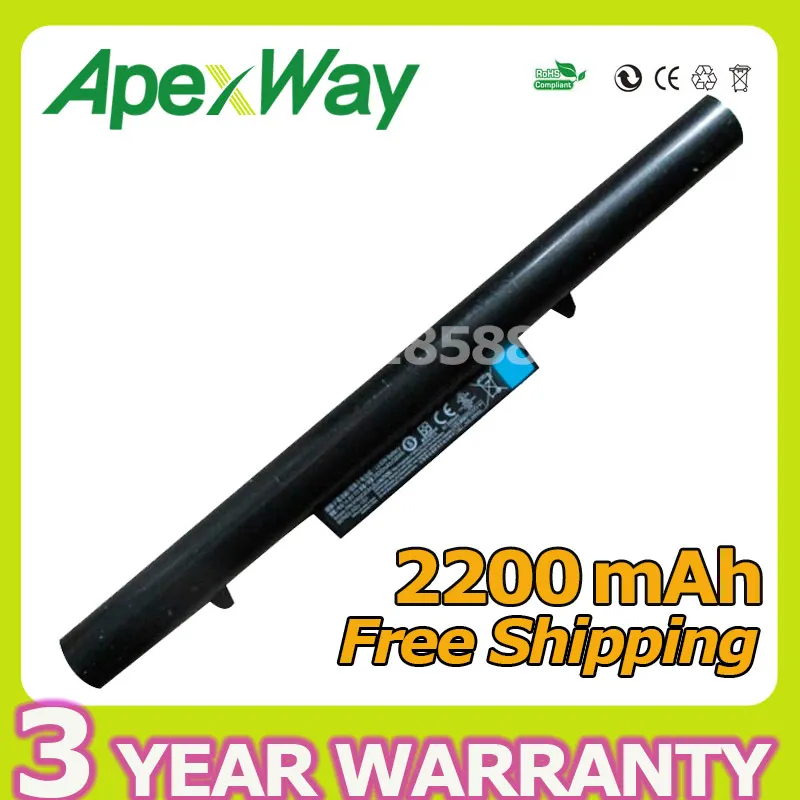 Apexway 2200 мАч аккумулятор для ноутбука HASEE UN43 UN45 UN47 D2 SQU 1202 1201 D1 Q480S i5 916T2203H 921600033|laptop
