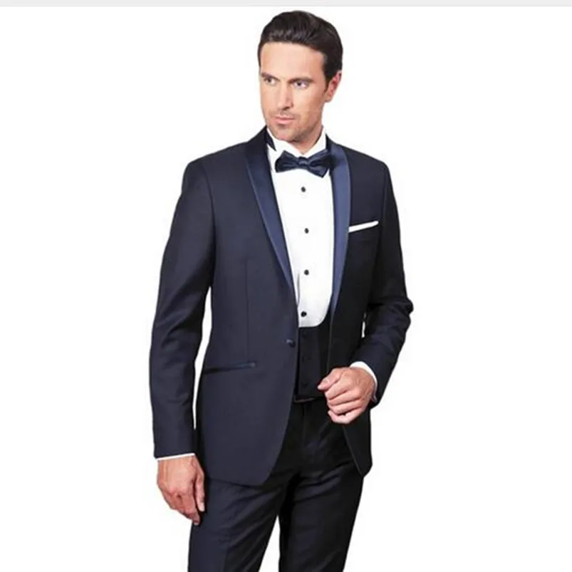 

High Quality Men's Suits For Wedding Shawl Lapel Wedding Suits Three Pieces Men Business Suit Groomsmen Wear (Jacket+Vest+Pants)