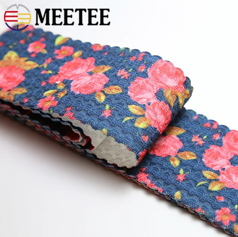 Meetee 3 м 6 см эластичная лента с принтом для брюк юбка пояс Резиновая лямки