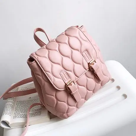 Высококачественные маленькие рюкзаки для девочек, сумка для женщин, рюкзак, сумка Красного, серебристого, розового цвета из искусственной кожи, женский рюкзак 1e12113 - Цвет: Розовый