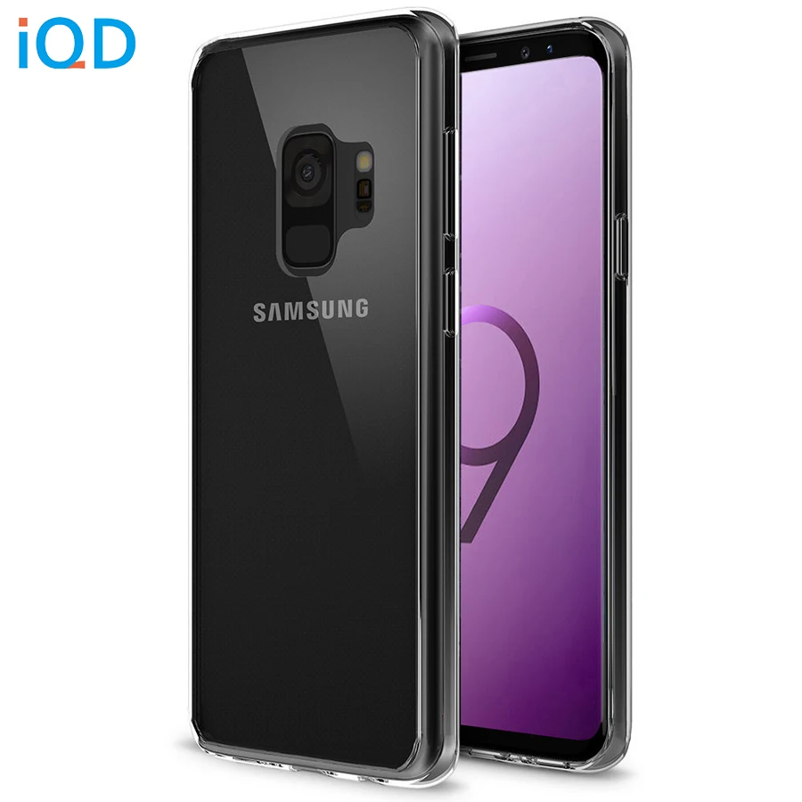 IQD для samsung Galaxy Note 8 крышка S9 S8 плюс S7 S6 Edge прозрачный чехол Бампер гибрид Панель