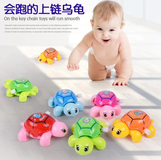 Tortoise Детские забавные игрушки, заводные игрушки на весну, мини-игрушки для детей, для мальчиков, прыгающие лягушки/собаки/льва - Цвет: Tortoise