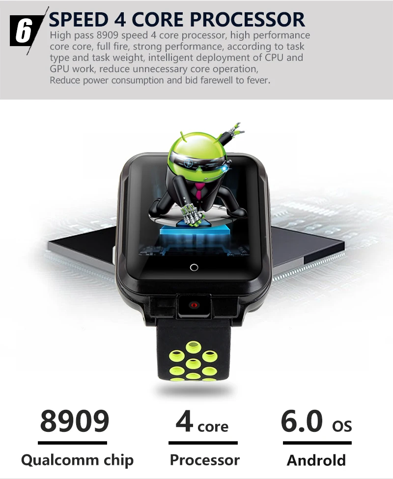 2g/3g/4g Смарт-часы с mp3 камера Android 6,0 частота сердечных сокращений монитор артериального давления LTE Wi-Fi GPS Google Map Смарт-часы
