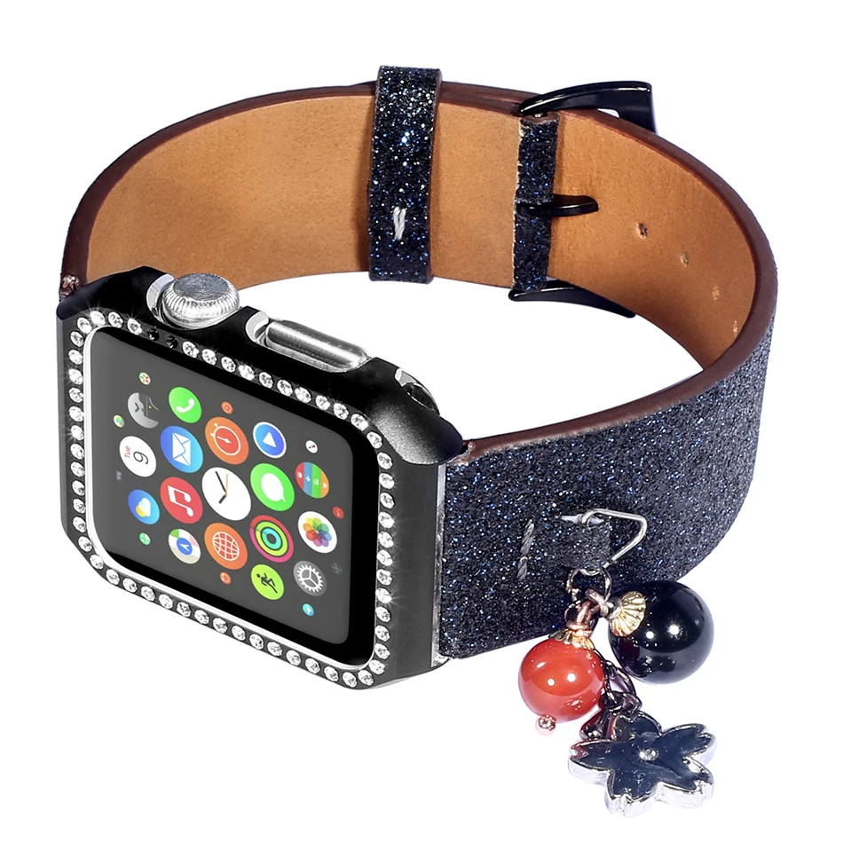 Ремешок кожаный для Apple Watch Band 44 мм 40 42 38 iWatch series 5 4 3 2 1|Ремешки часов| |
