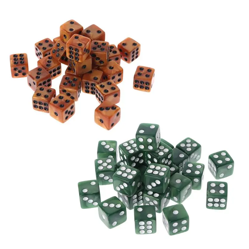 

25 Pcs/Set Game Dice Number 12 Square Stripe for Creative Dices Party Club Games