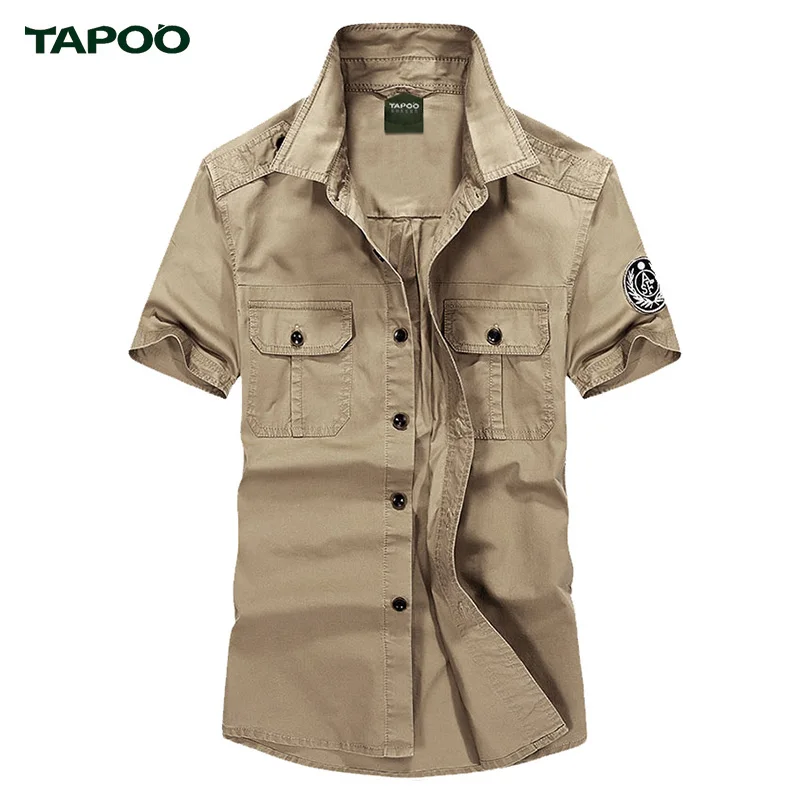 Для мужчин рубашка Элитный бренд 2017 короткий рукав гавайская Повседневное