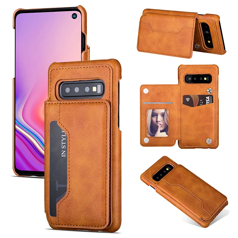 Для samsung A750 A7 2018 Роскошный чехол из искусственной кожи с отделением для карт и