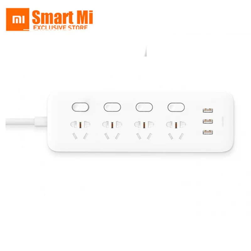 Xiaomi Mijia power Strip 2.1A Быстрая зарядка 3 USB удлинительная розетка 4 гнезда суб-контроль переключатель адаптер США Великобритания ЕС AU