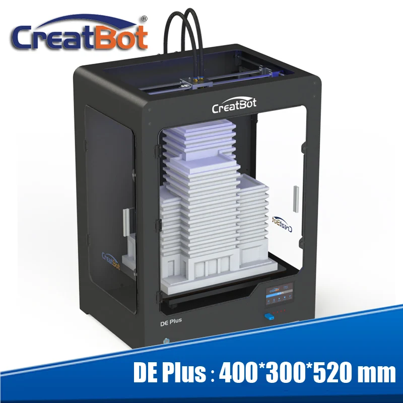 Фото Новейший 3D принтер Creatbot DE plus 01 большой размер 400*300*520 мм металлический каркас один