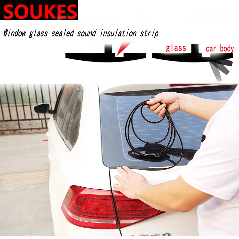 

Car Windshield Edges Gap Rubber Sound Seal Strip Sticker For Opel Astra H J G Insignia Mokka Corsa Vectra Zafira Meriva Infiniti