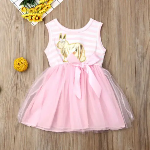 UK Toddler Infant Kids Baby Girls Summer Lace Dress Princess Party Dresses 0-4Y | Детская одежда и обувь