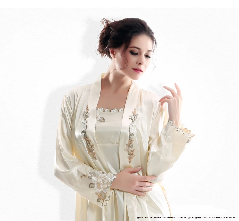 Сексуальное кимоно атласные халаты женские шелковые пижамы Летний стиль халат