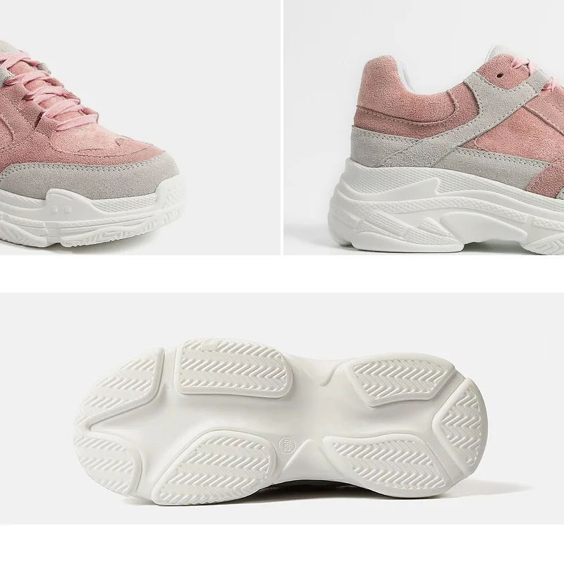 Женские кроссовки повседневные замшевые на плоской платформе Chaussures Femme A10-24 2019 |