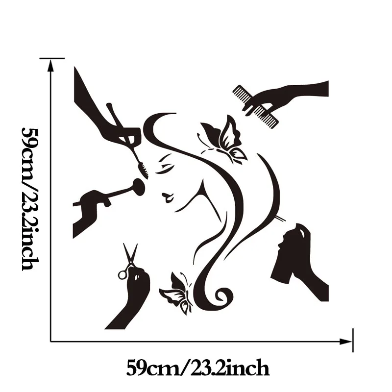 DCTOP Модные женские наклейки для макияжа настенный стикер салона красоты домашний