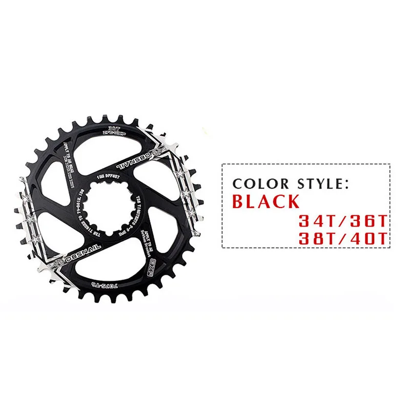 Chainring-36T-Black MTB велосипед GXP шатун 7075-T6 кривошипная цепь 34T 36T 38T 40T 170 мм для Sram GXP XX1 X9 XO X01 - Цвет: Chainring-36T-Black