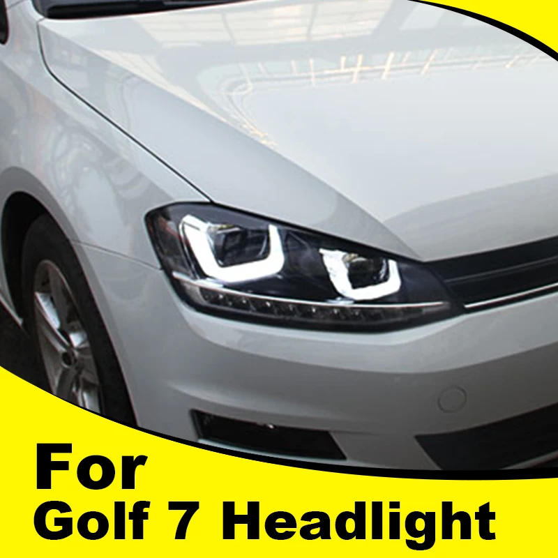 ROADOT стайлинга автомобилей Аксессуары для VW Golf 7 фар GTI 2013 2014 2015 2016 2017 drl