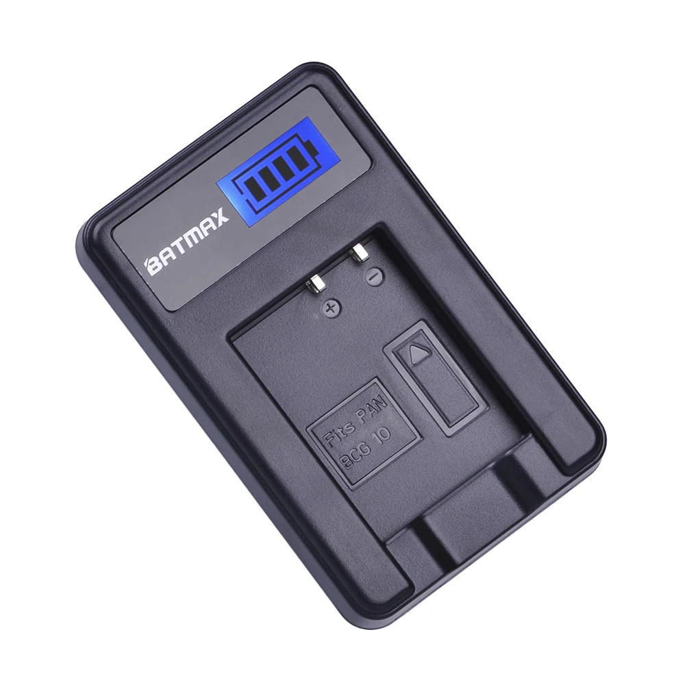 Аккумулятор Batmax 1xDMW BCG10 BCG10E + зарядное устройство с ЖК дисплеем для Panasonic
