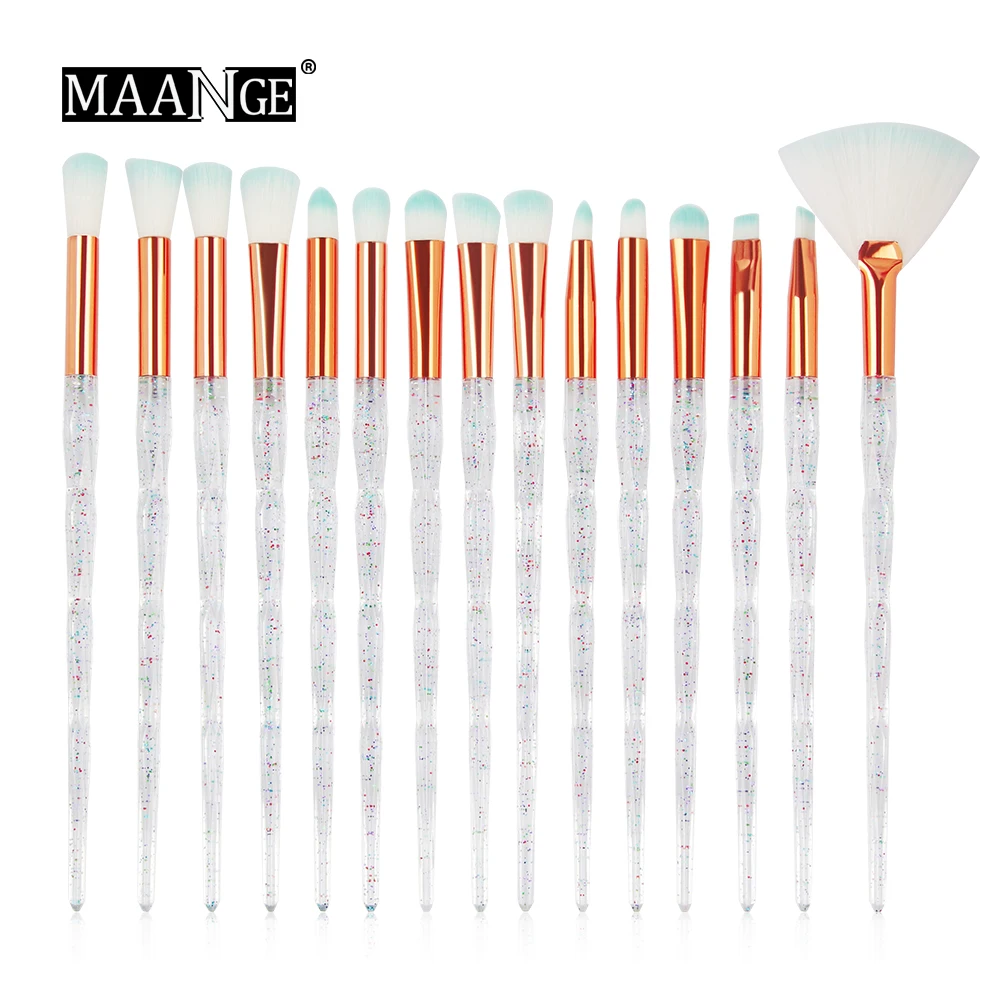 15PCS-A Кисти для макияжа "maange", 4 штуки/Набор/10/15 штук/упаковка, основа, тени для глаз, корректор многофункциональная расческа для Красота макияж ящик для инструментов - Handle Color: 15PCS-A