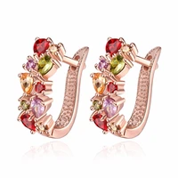 fashion earrings female crystal new woman gemstone name earrings twins micro set hot fine jewelry