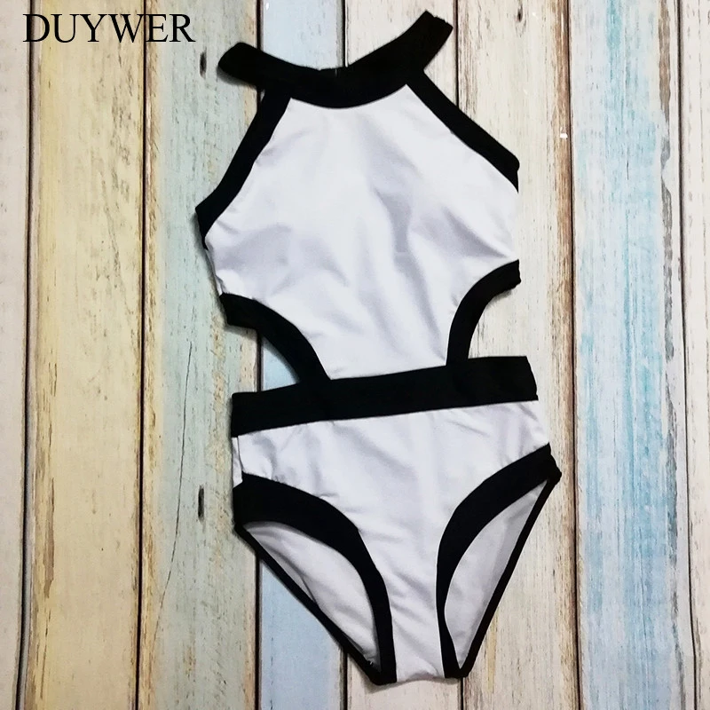 2018 Для женщин Плавание носить белые Одна деталь костюм High Cut Bikini комплект