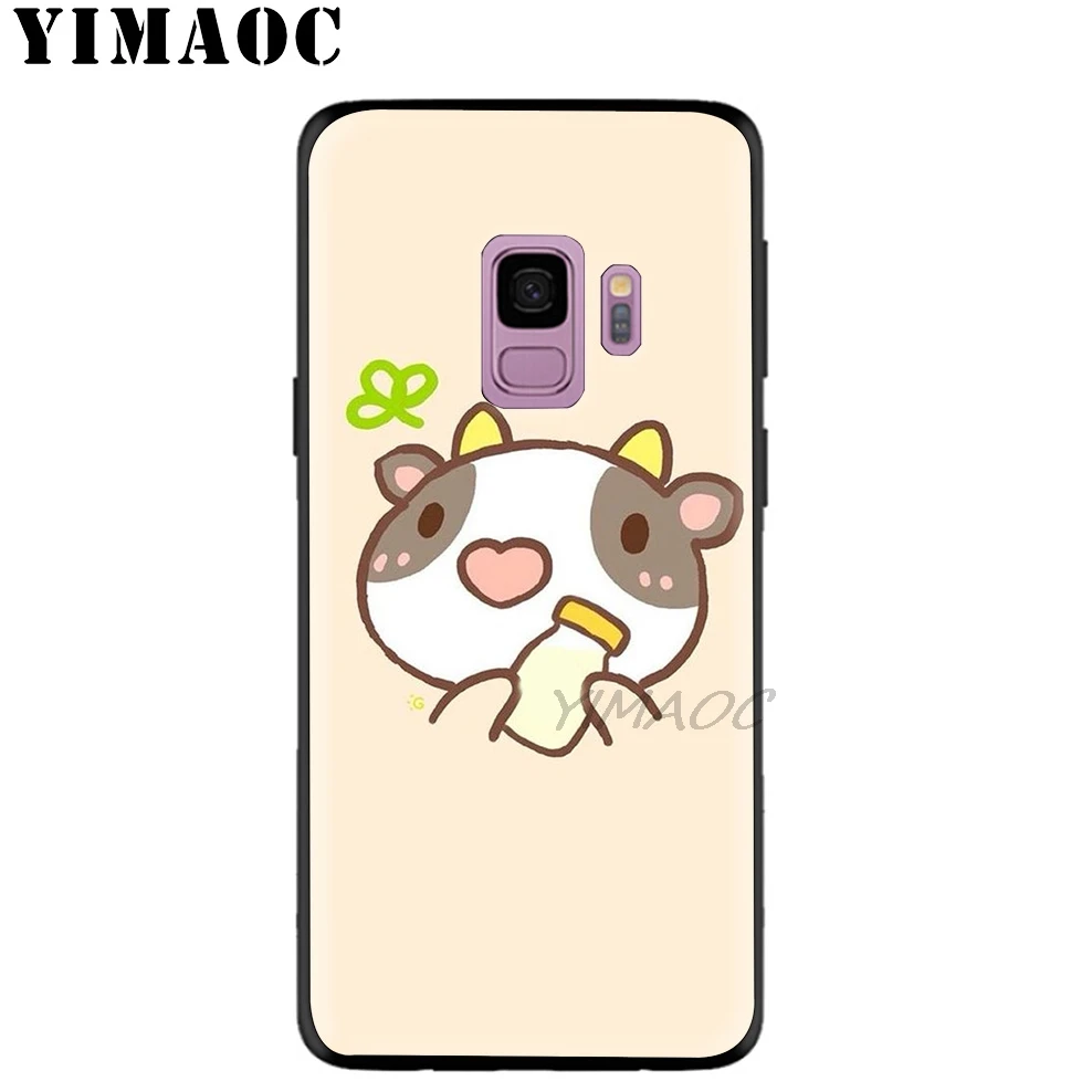 YIMAOC Cute Cow Funny Soft Silicone Case for Samsung Galaxy A9 A8 A6 Plus 2018 A5 A3 2017 2016 Note 9 8 |
