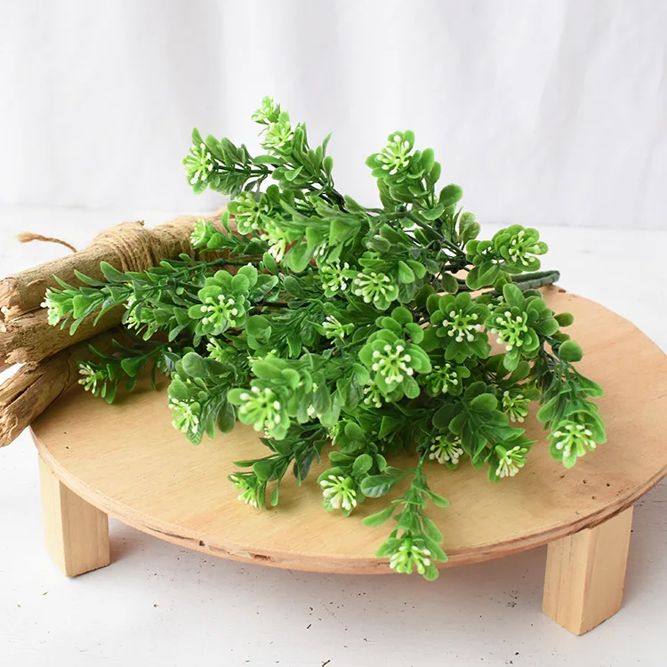 35cm artificial greenery plants 7 forks Milan grass wall Plant for home wedding decoration | Дом и сад