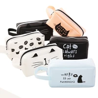cute kawaii cat school pencil case large jelly gel pencilcase for girls boys students cartoon pen bag stationery pouch supplies