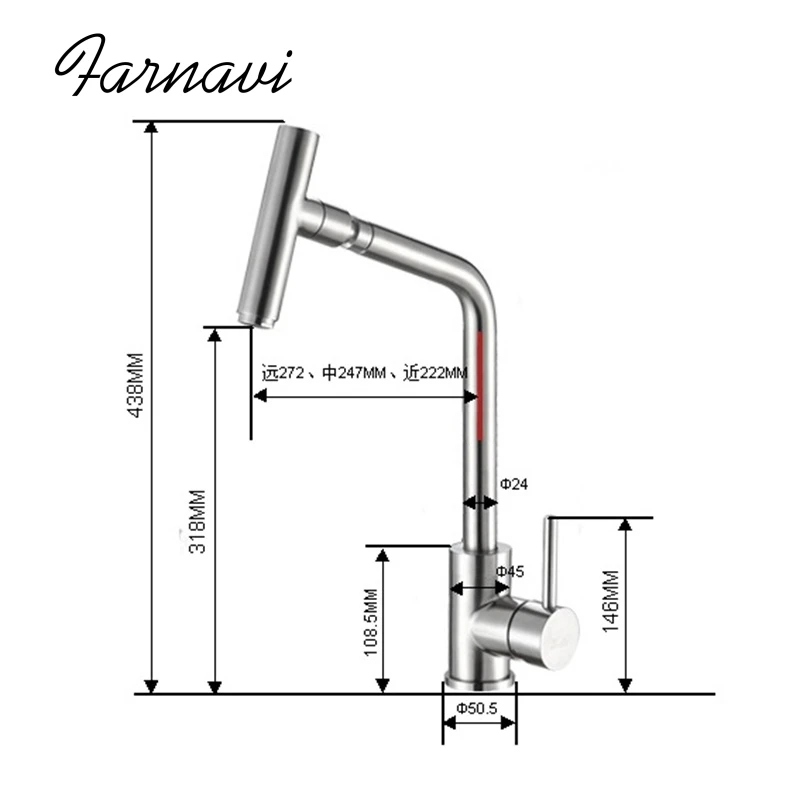 Kitchen Sink Faucet Stainless Steel Home Improvement Decor Unique Design No Pb Swivel Water Mixer Tap | Обустройство дома