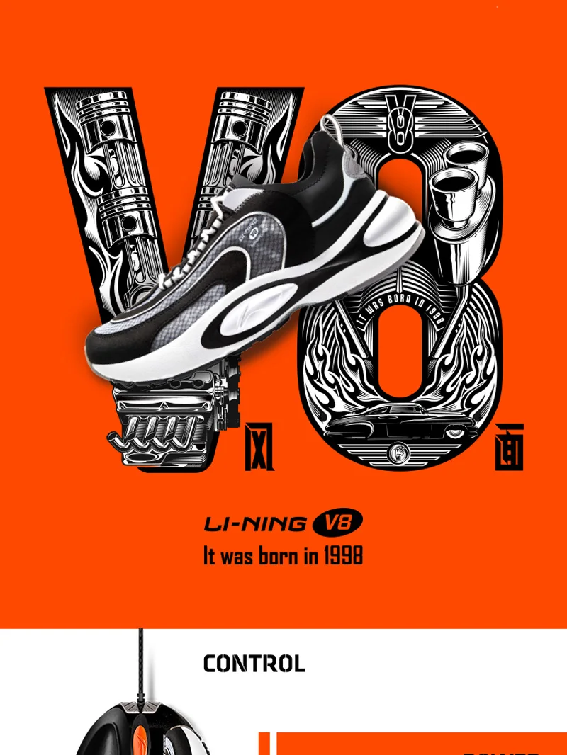Li-Ning/мужские кроссовки V8 с подушкой, LN CLOUD LITE, Ретро стиль, дышащая подкладка, спортивная обувь для папы, кроссовки ARHP093 XYP913