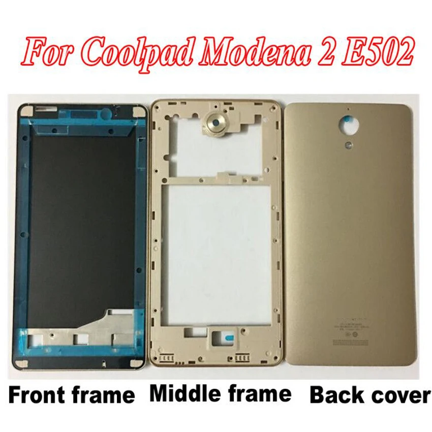 Best Quality For Coolpad Modena 2 E502 LCD Faceplate Front Middle Frame Housing Door Rear Case Battery Back Cover Phone Parts | Мобильные