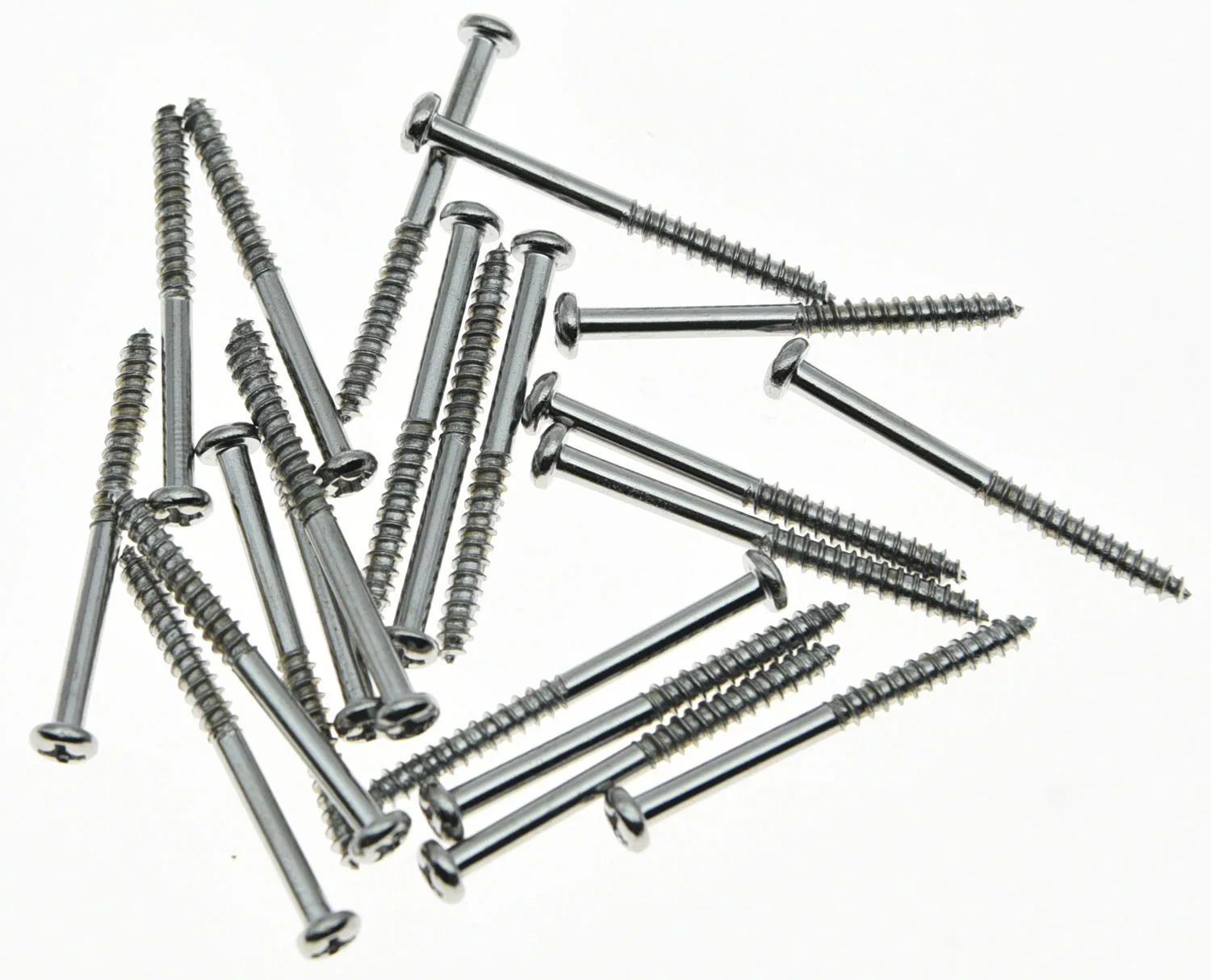 

KAISH 20x Chrome Bass Pickup Mounting Screws for P Bass Jazz J Bass and P90 Pickups