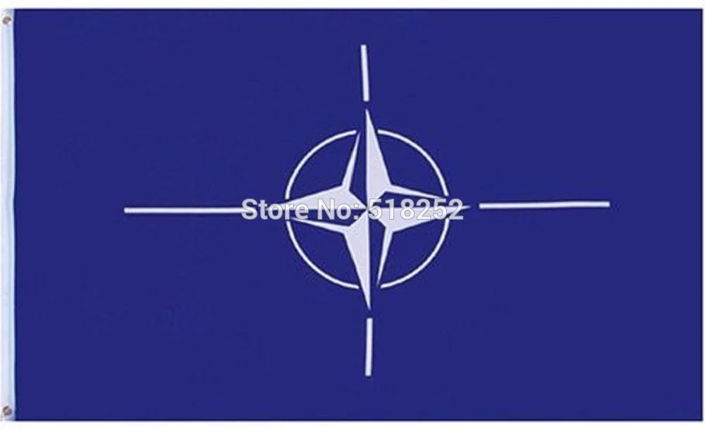 Флаг NATO Nato 3x5 футов 150x90 см баннер 100D полиэстер латунный флаг 010 бесплатная