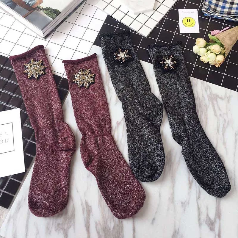 [EIOISAPRA] новый продукт женские носки красочные ручной работы с принтом пентаграммы