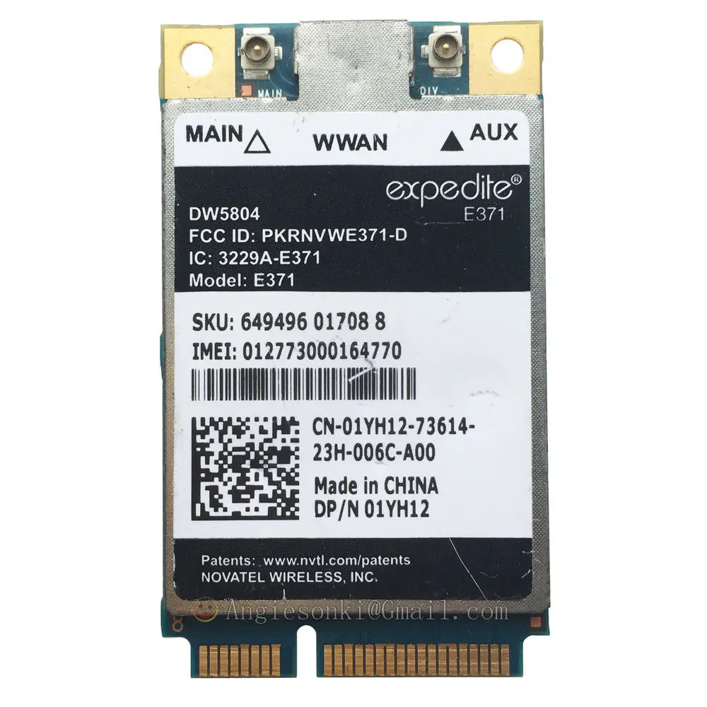 DW5804 4G WWAN LTE мобильный широкополосный 01YH12 E371 PCI-E 3G/4G WLAN WCDMA модуль модем для Dell 850 / AWS