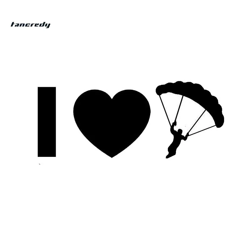 Tangcredy 2 я половинная цена 3D наклейки 12 7*5 1 см I Love Skydiving автомобильный Стайлинг