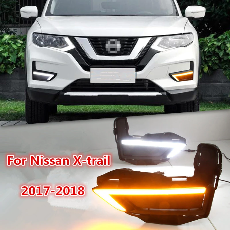 В один светодио дный комплект 12 водостойкий светодиодный DRL для Nissan X trail 2017 2018
