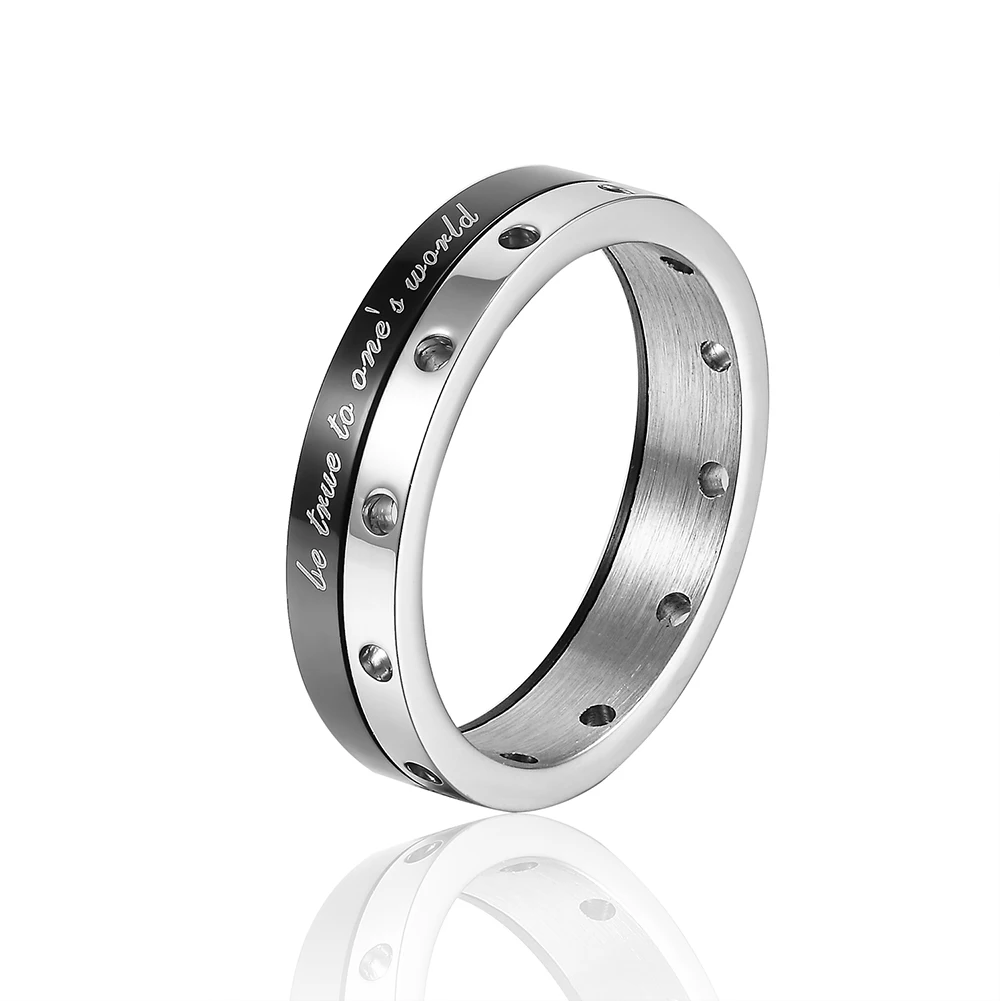 Обручальное кольцо из нержавеющей стали 316L с золотым покрытием обручальное для