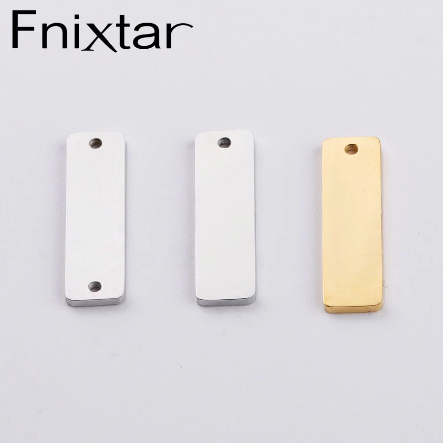 Fnixtar пустые прямоугольные метки соединитель зеркальная полированная