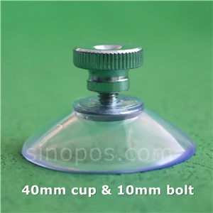 40mm with 10mm bolt Присоска с накатанной головкой, присоски металлическая Гайка Серьги-гвоздики с зажимом медной проволоки для ванной на окно, стекло, стену крепление мебельных приспособление признак Предъявитель - Цвет: 40mm with 10mm bolt
