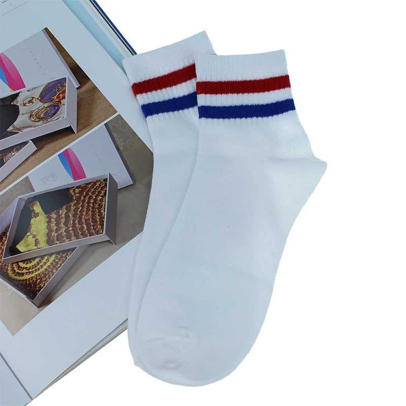 Factory direct Japanese wind sales striped High Quality cotton new style soft short socks women man couple casual | Женская одежда