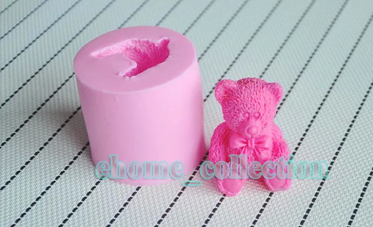 3D милый мультяшный Мишка силиконовая форма для выпечки печенья сахара украшения