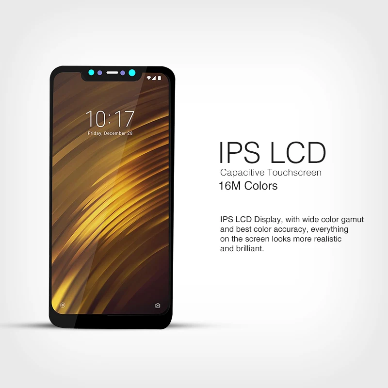 Оригинальный экран Xiaomi Poco F1 ЖК дисплей + рамка 10 Сенсорная панель Pocophone дигитайзер