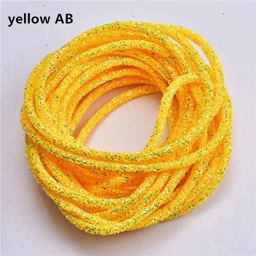 yellow AB 5 м/лот прозрачные стразы круглая цепочка отделка 6 мм свадебное платье украшение Свадебная аппликация Srtass Banding Diy Одежда для дома - Цвет: yellow AB