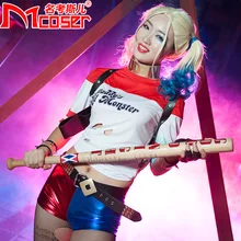 Бэтмен Аркхем отряд самоубийц Harley Quinn костюм с оружием косплей
