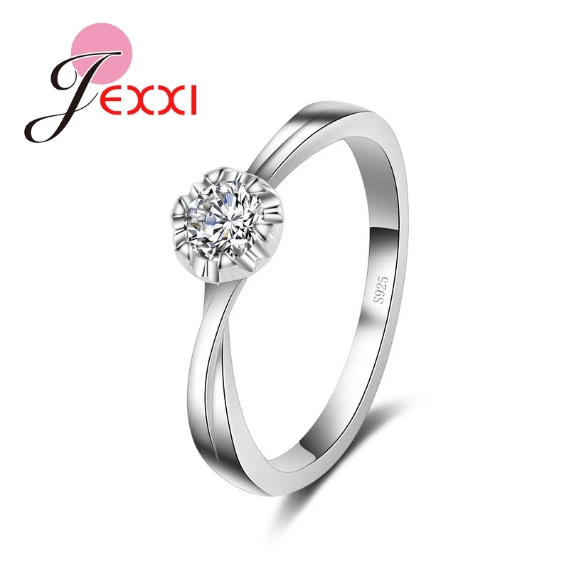 Женское кольцо из серебра 925 пробы с фианитом|jewelry rings|rings for women weddingrings |