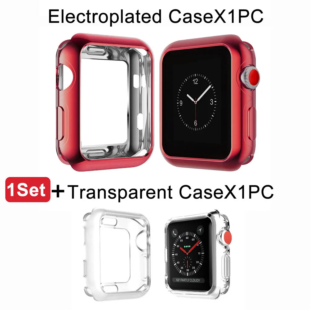 GUYO Universal Soft Protective Case for Apple Watch 2 3 Bumper 42mm 38mm Slim Silicon Cover watch Series 1 | Электроника
