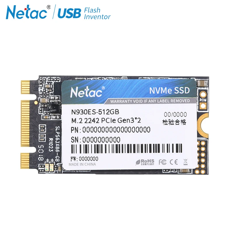 Внутренний твердотельный накопитель Netac N930ES M.2 2242 SSD 128GB256GB512GB NVMe Gen3 * 2 PCIe 3D MLC/TLC NAND